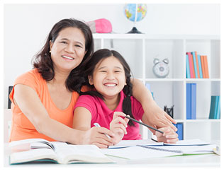 teacher with student