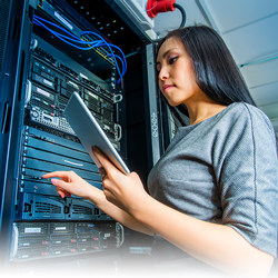 Female Computer Network Engineer